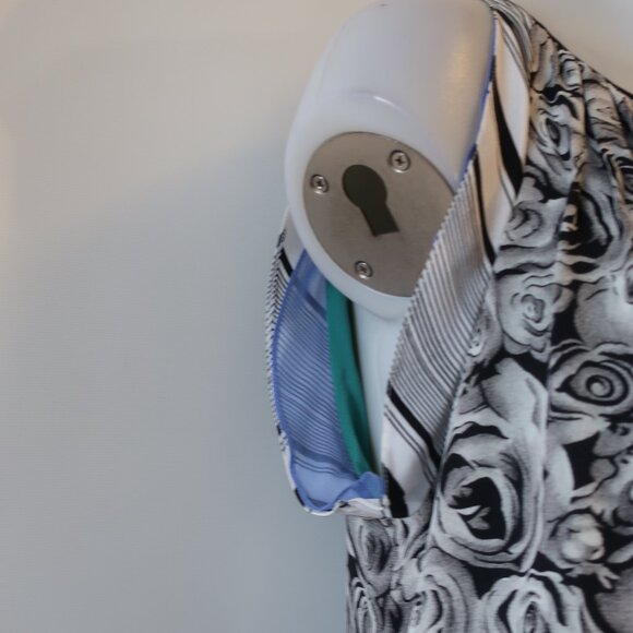 Womens Neil Bieff Black, Gray Floral Maxi Dress S - Picture 5 of 8